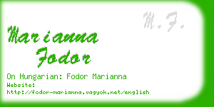marianna fodor business card